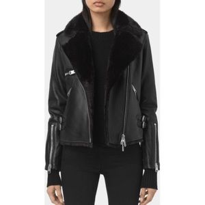 AllSaints Higgens Lux Leather Biker Jacket